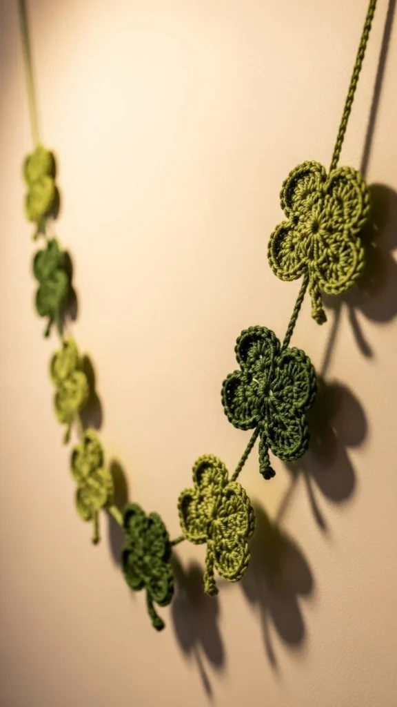 Crochet Clover Garland