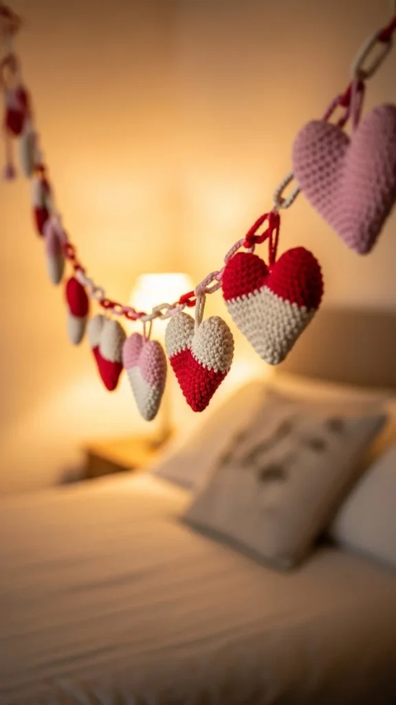 Crochet Heart Garland