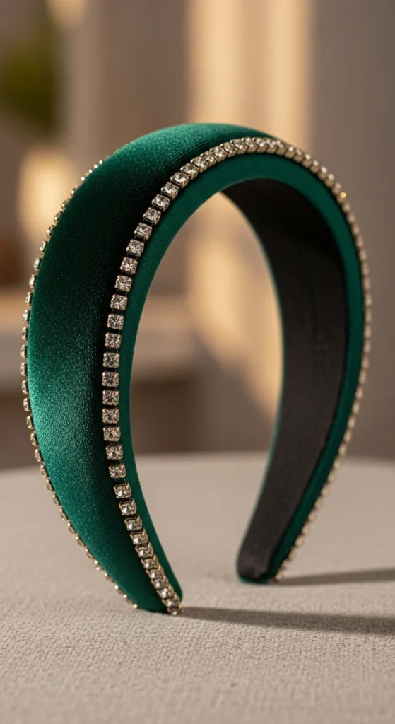 Crystal-Trim Velvet Headband