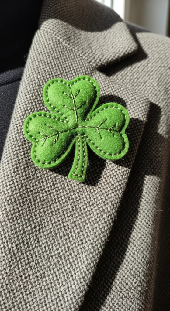 DIY Clover Lapel Pin