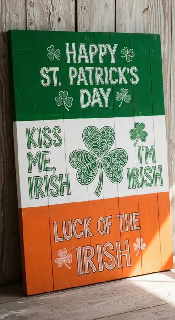 DIY Irish Flag Chalkboard