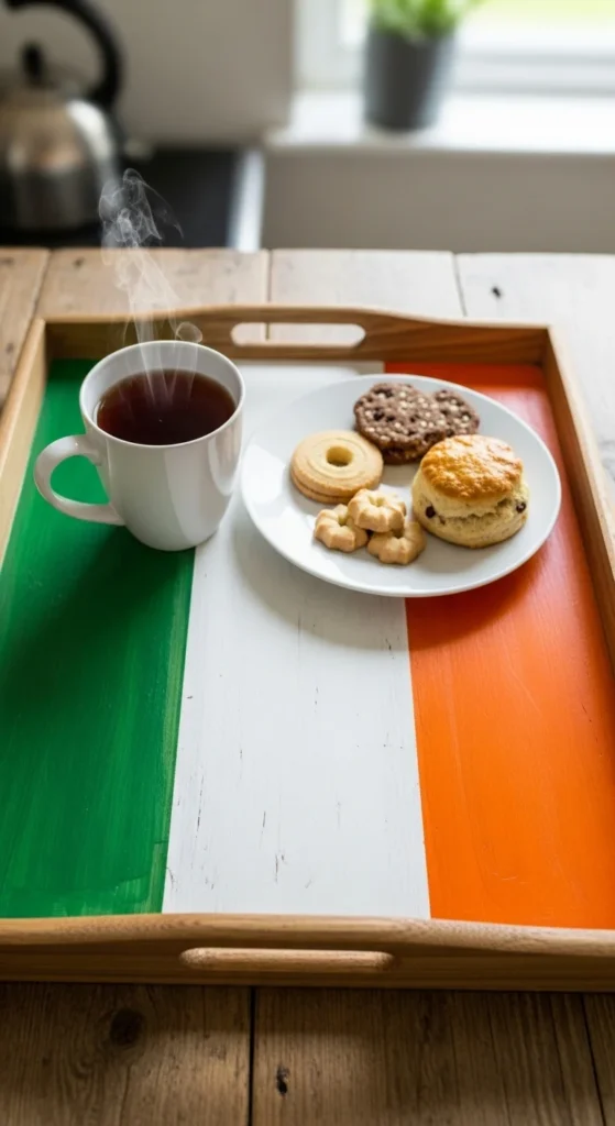 DIY Irish Flag Painted Trays