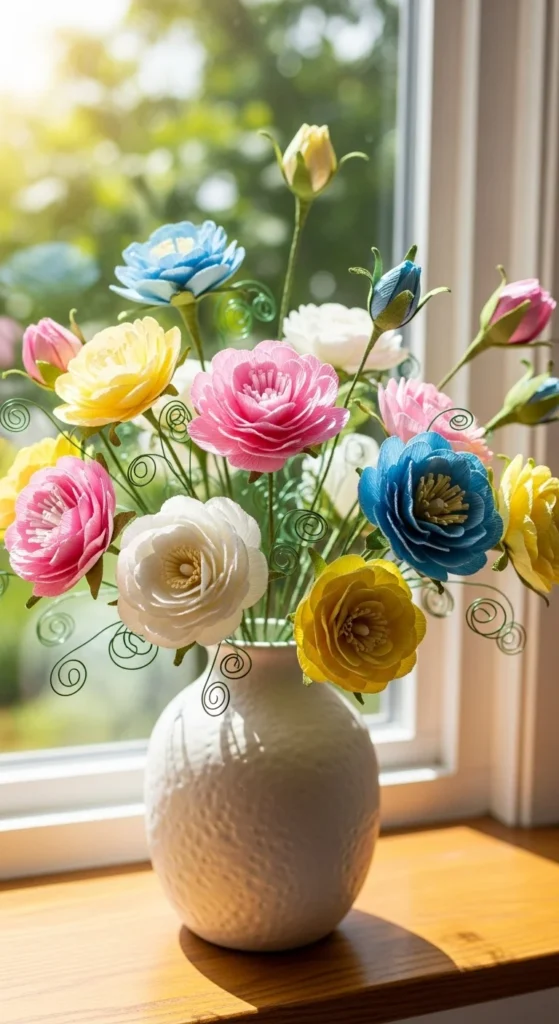 DIY Paper Flower Stems