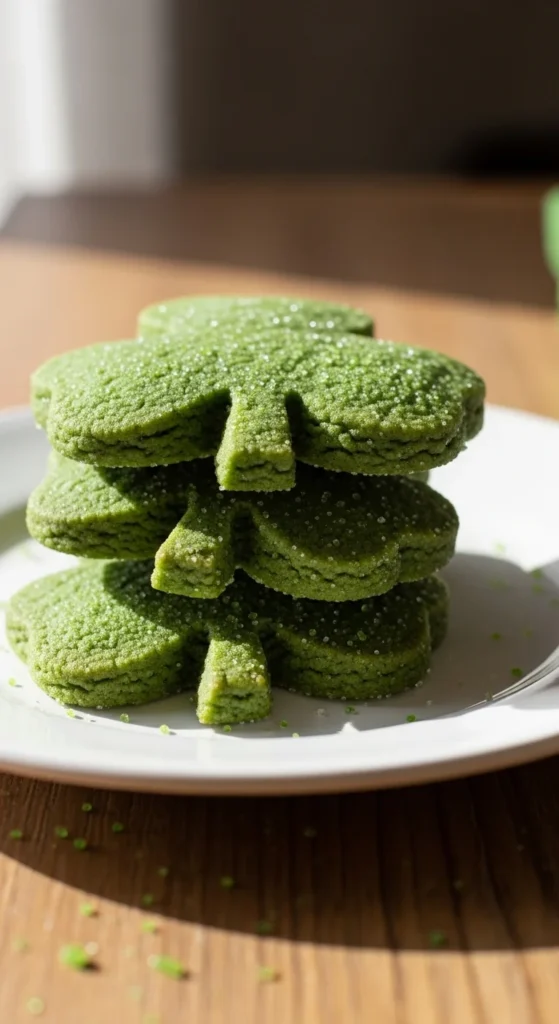 Dark Green Bold Shamrock Cookies