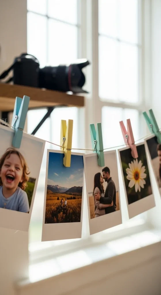 Decorated Clothespin Photo Clips