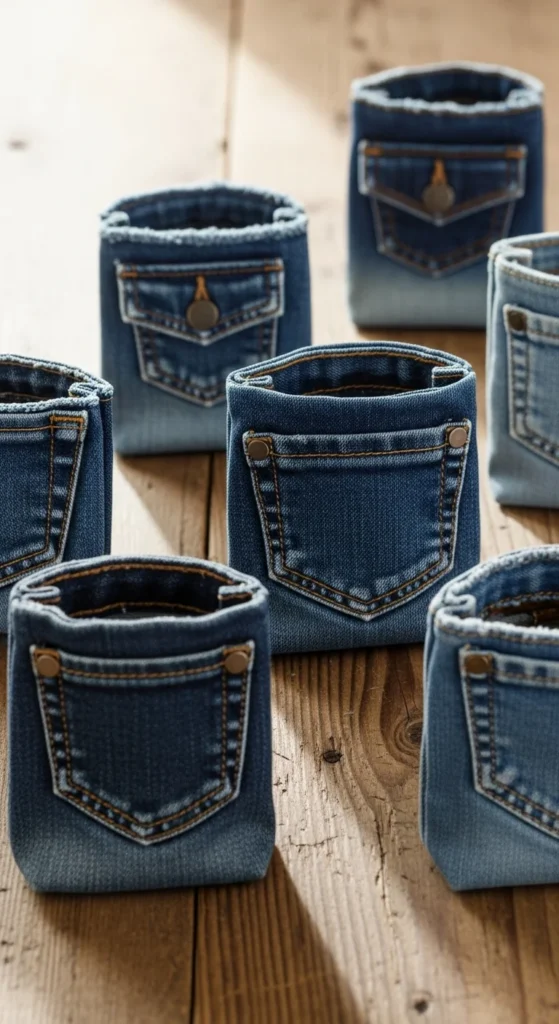 Denim Pocket Gift Bags