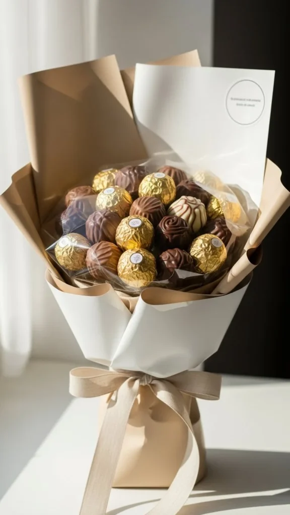 Elegant Neutral Chocolate Bouquet