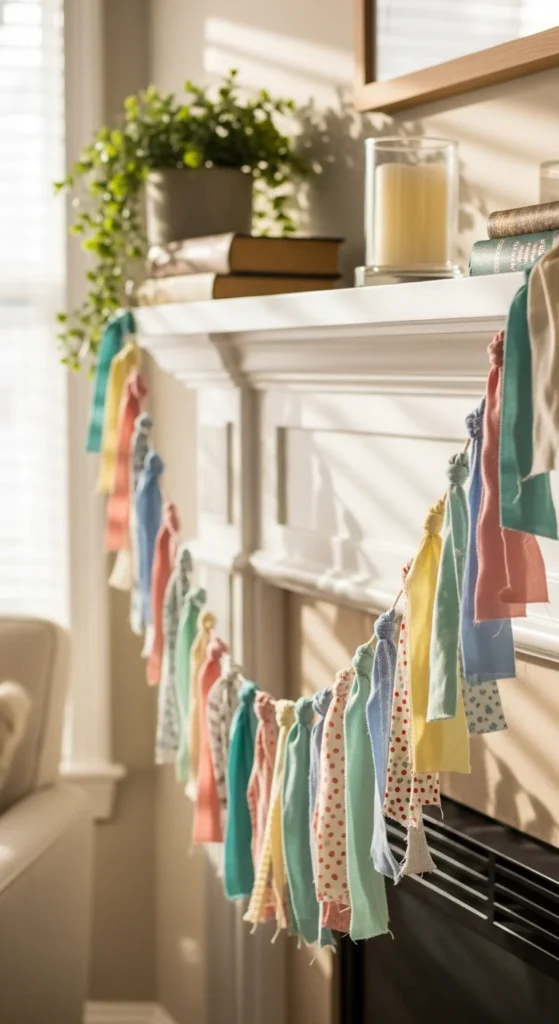 Fabric Scrap Tie Garland