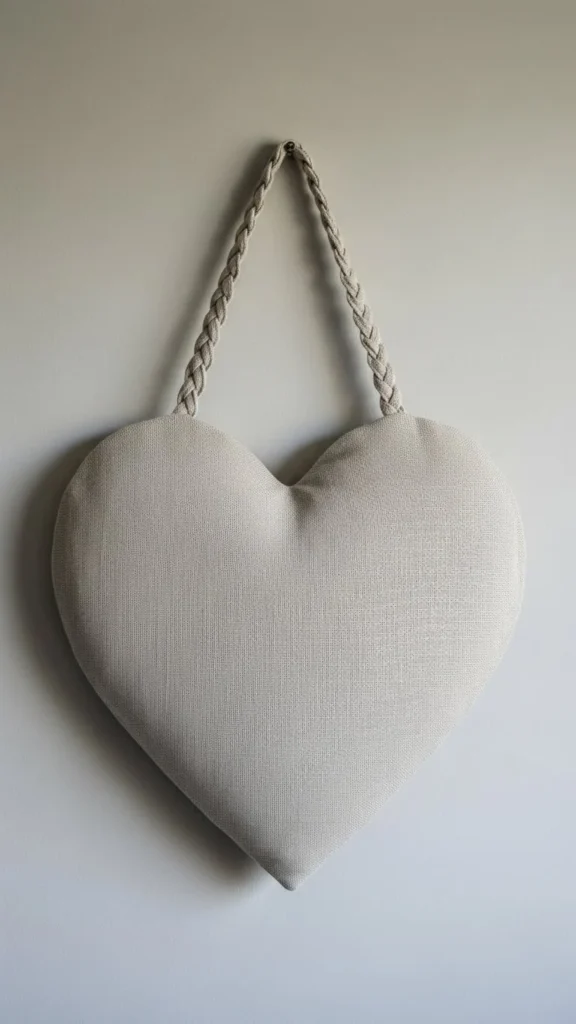 Fabric-Wrapped Heart Panel