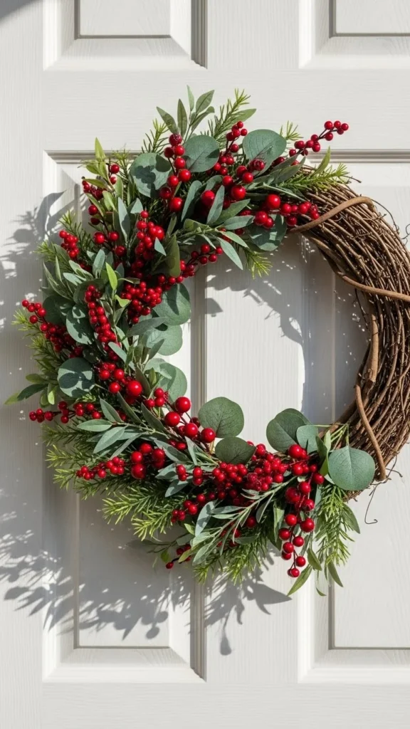 Faux Berry Valentine Wreath