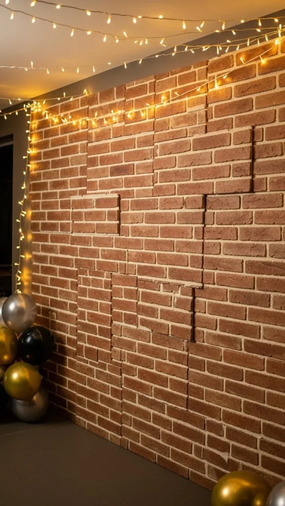 Faux Brick Panel Wall