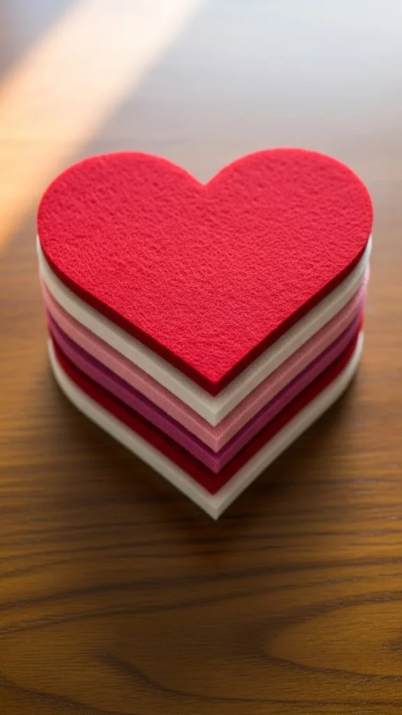 Felt Heart Coasters