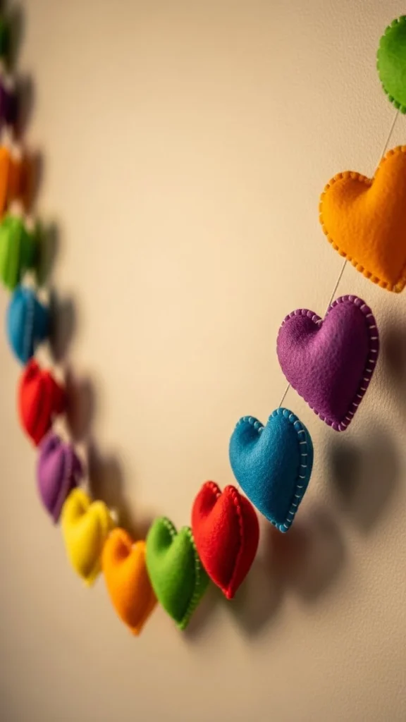 Felt Heart Garland