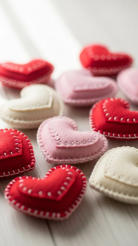 Felt Heart Keepsake Pouches