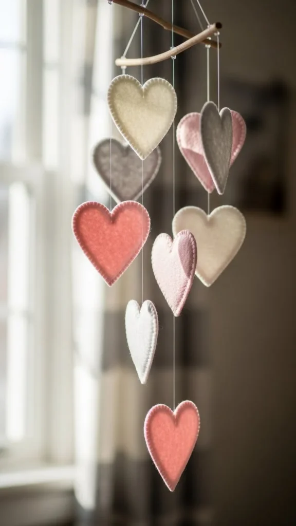 Felt Heart Mobile Accents