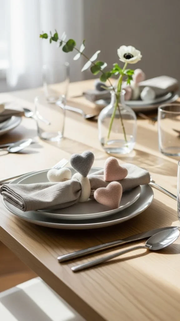 Felt Heart Napkin Rings