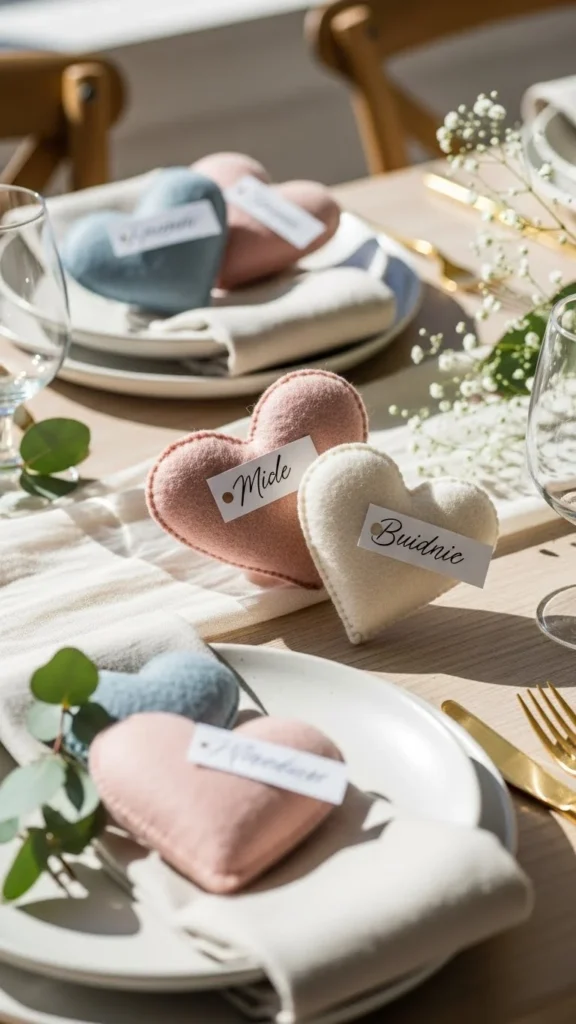 Felt Heart Place Cards