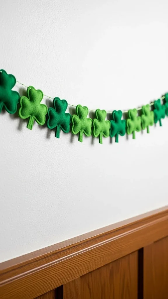 Felt Shamrock Banner