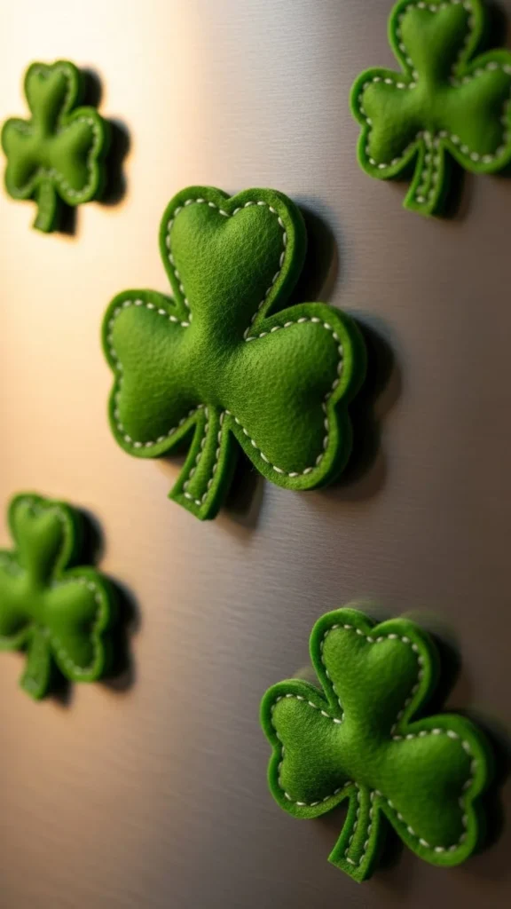 Felt Shamrock Magnet Set