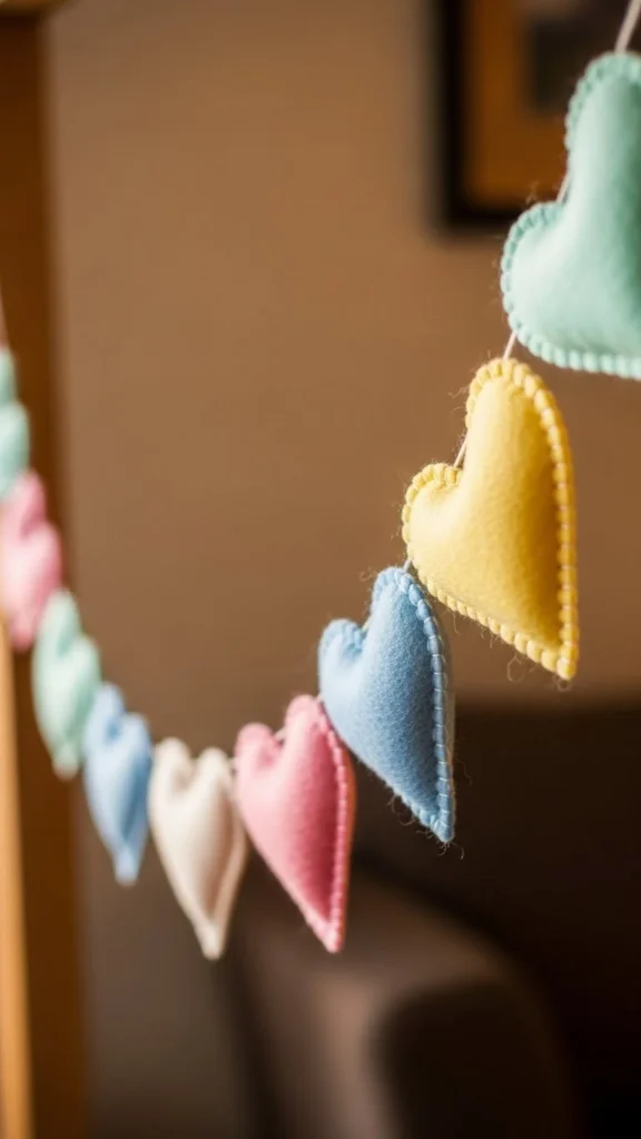 Felt Shape Love Banner