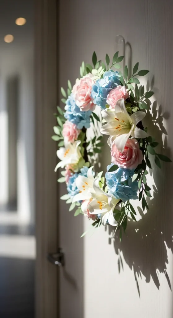 Floral Wreath from Paper Scraps