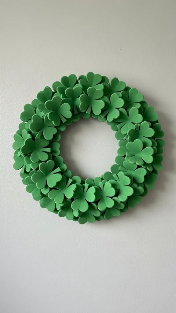 Foam Cutout Shamrock Wreath