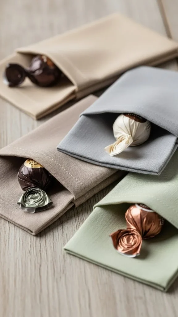 Folded Napkin Treat Pouches