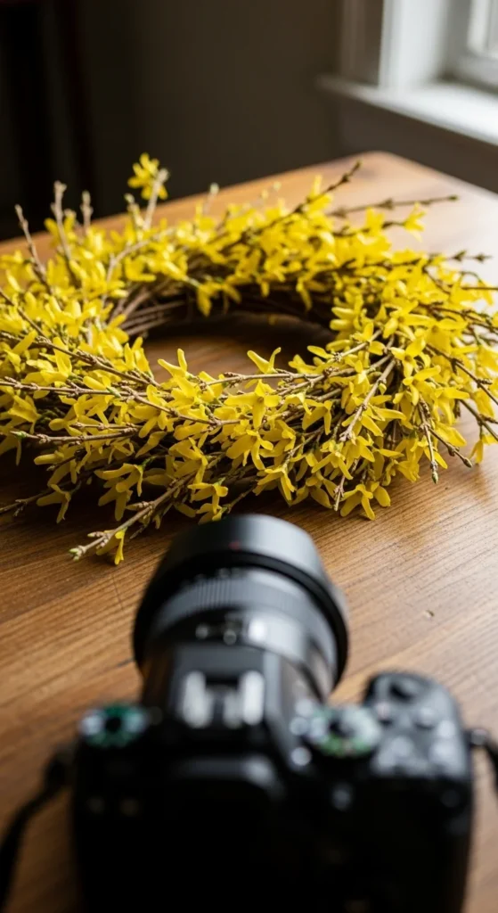 Forsythia Branch Wreath