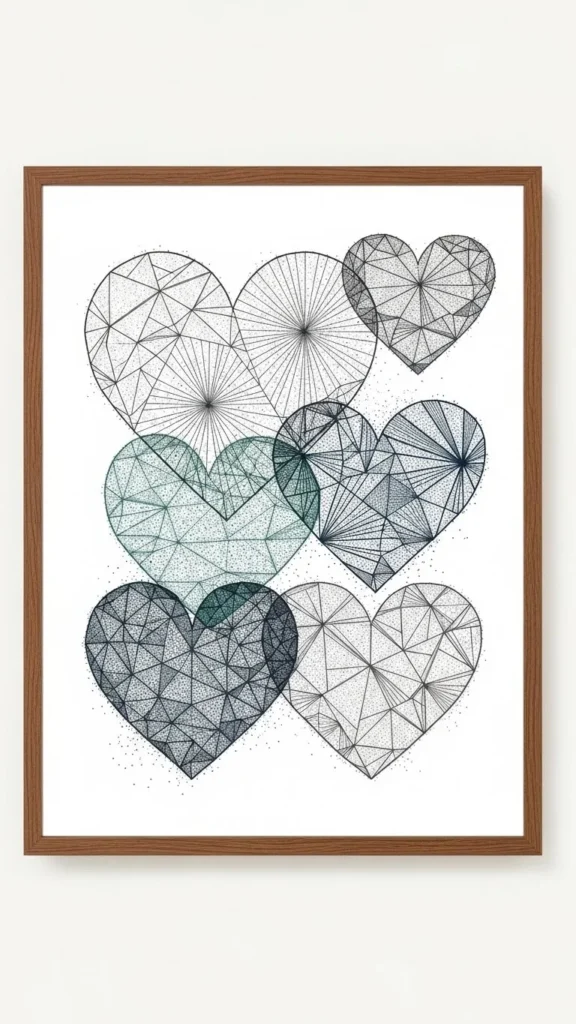 Framed Heart Typography Without Words