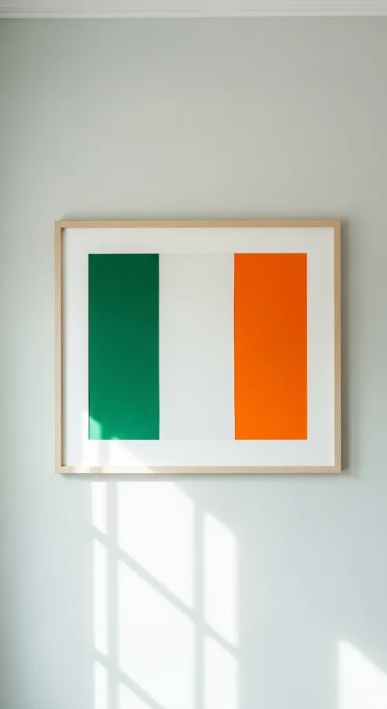  Framed Irish Flag Fabric Art