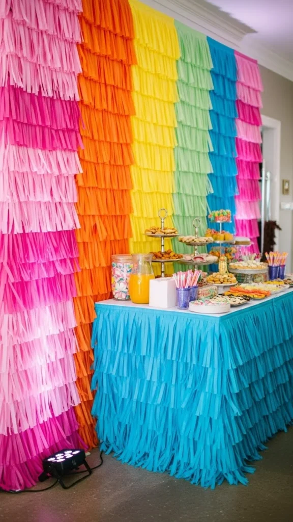 Fringe Table Skirt Backdrop