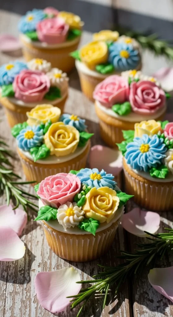 Garden Flower Cupcakes