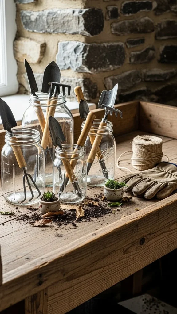 Garden Tool Storage Jars