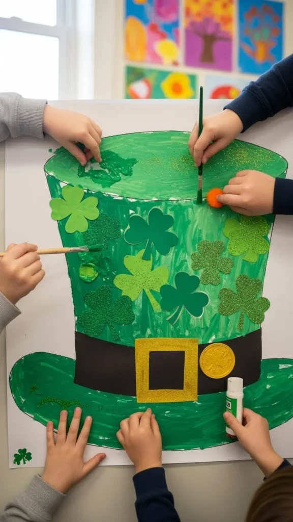 Giant Group Leprechaun Hat Poster