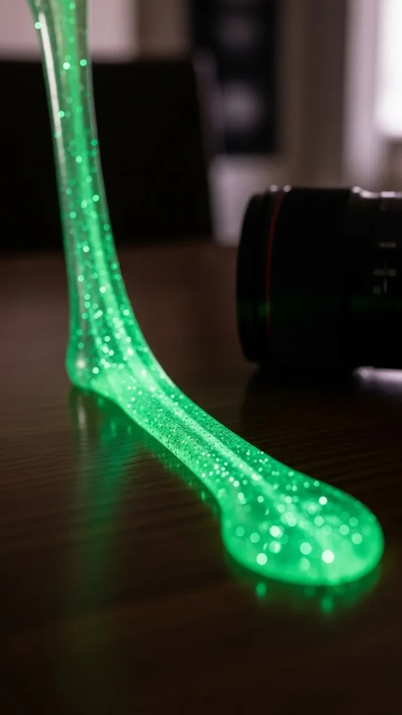 Glow-In-The-Dark Glitter Slime