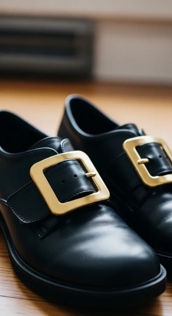 Gold Buckle Shoe Clips