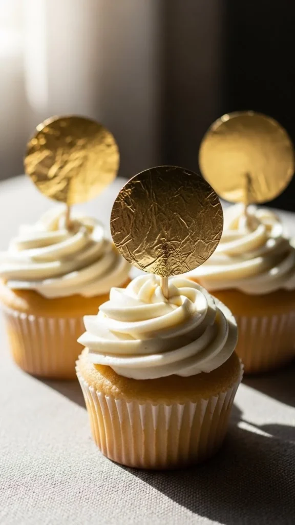 Gold Foil Circle Toppers