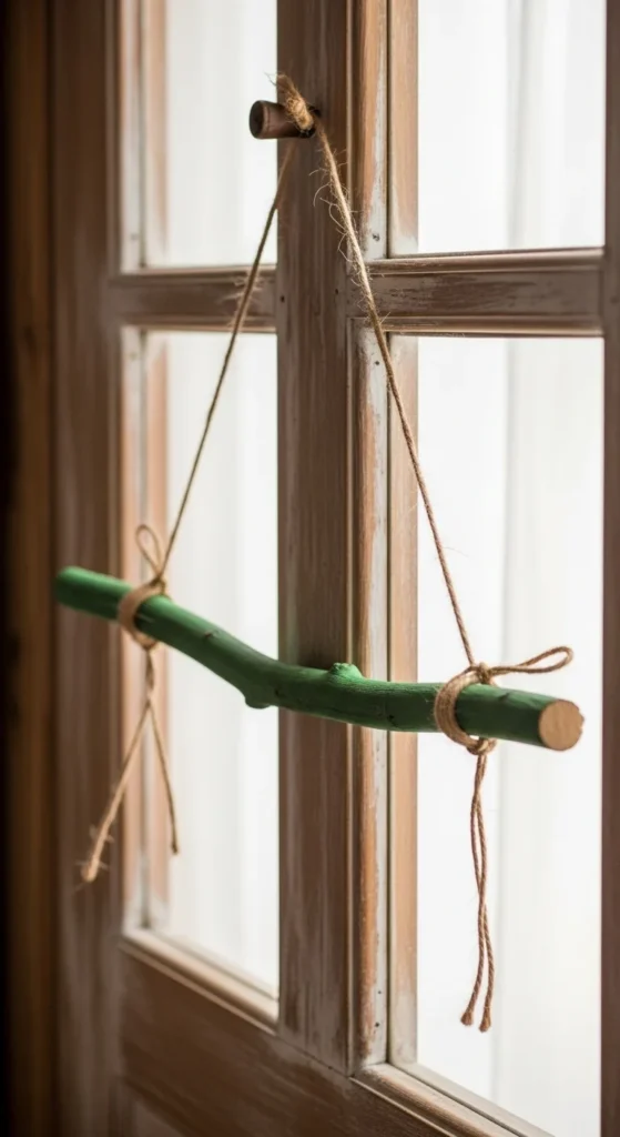 Green Painted Branch Hanger