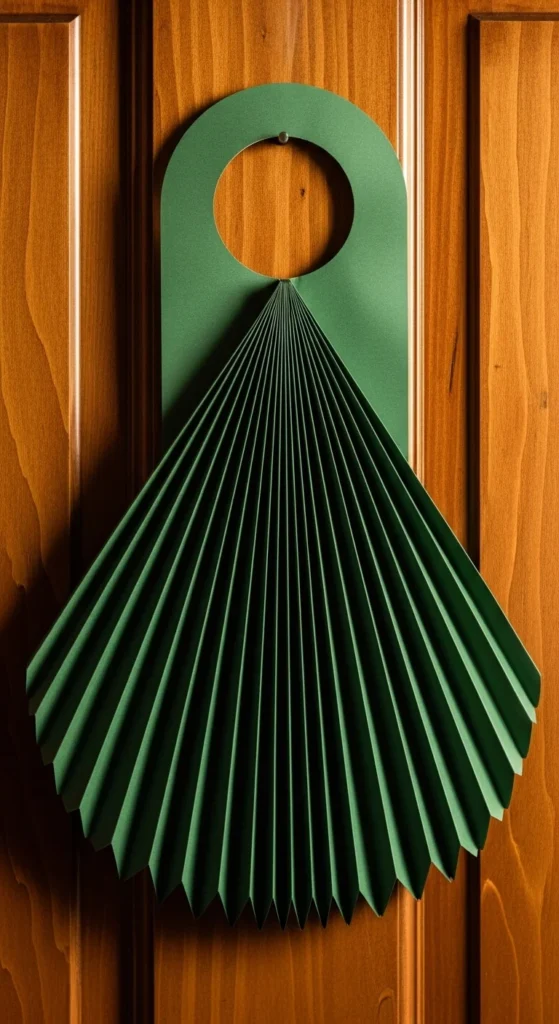 Green Paper Fan Accent