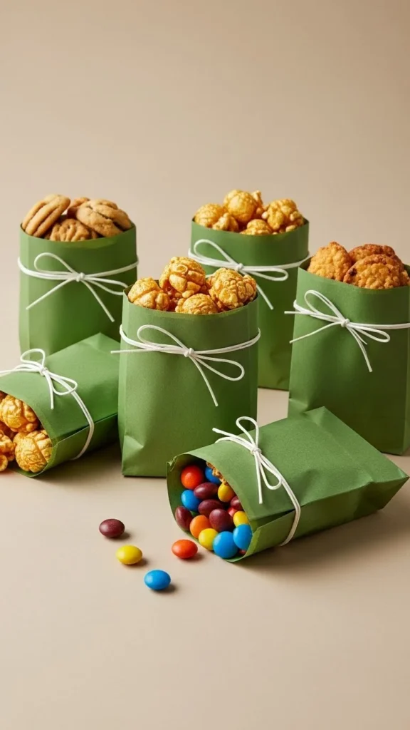 Green Paper Treat Bags