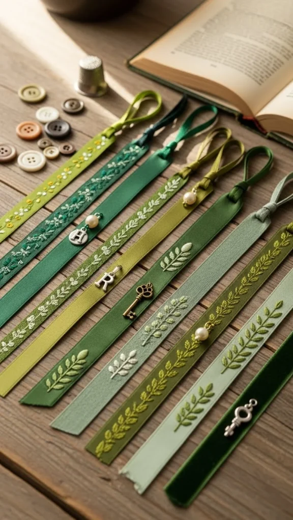 Green Ribbon Bookmarks