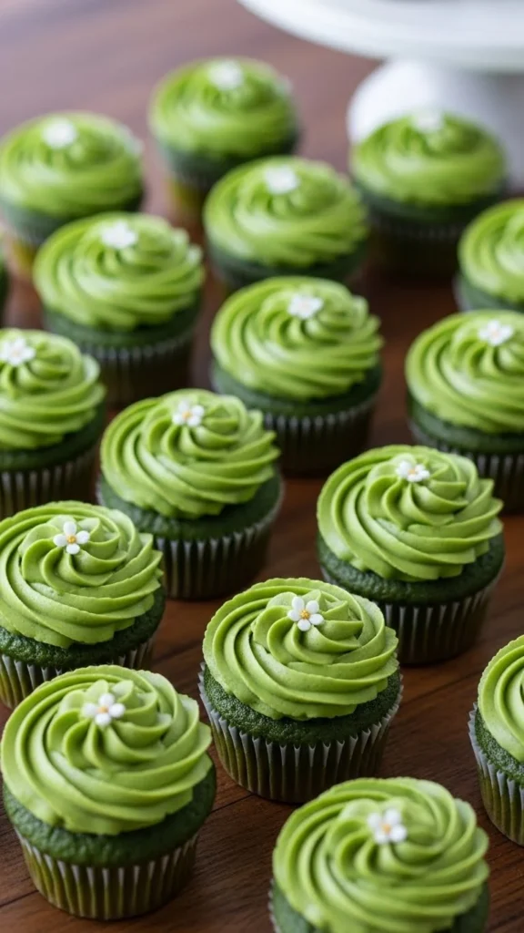 Green Tea Buttercream Cupcakes