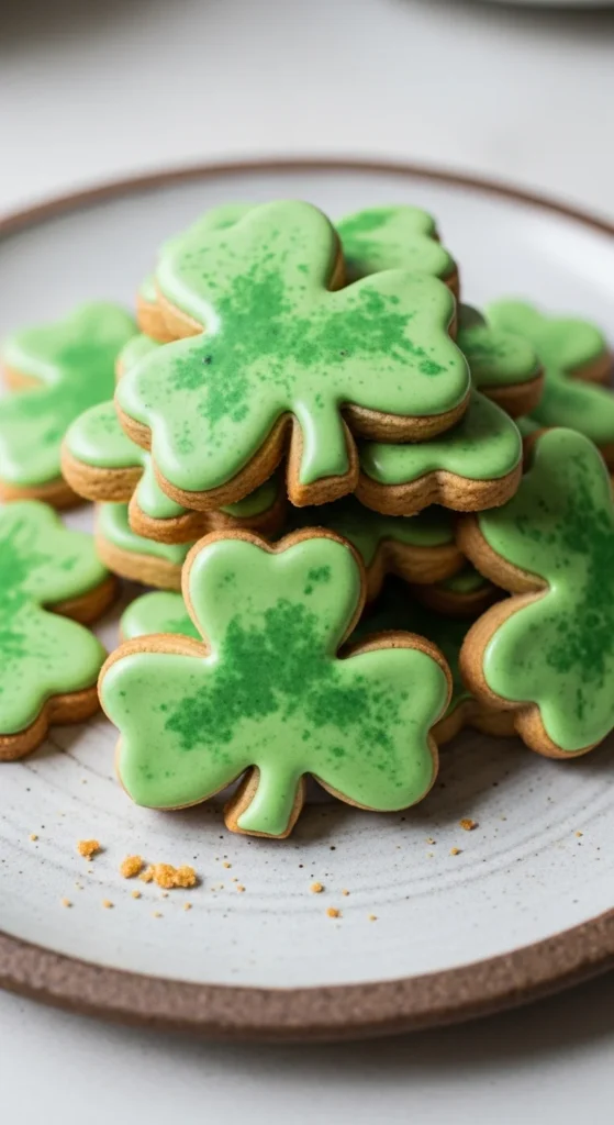 Green Tea Shamrock Cookies