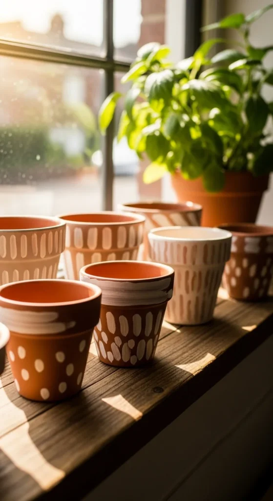 Hand-Painted Flower Pots