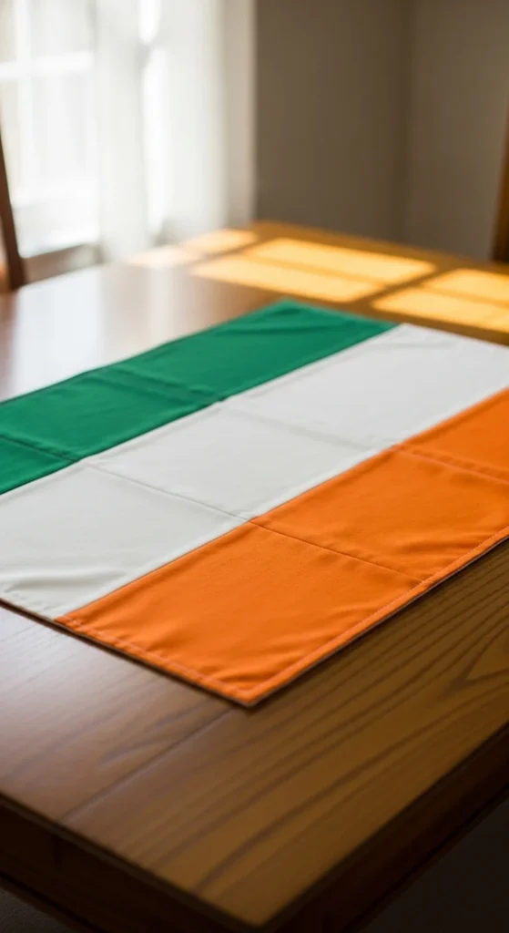 Hand-Sewn Irish Flag Table Runner