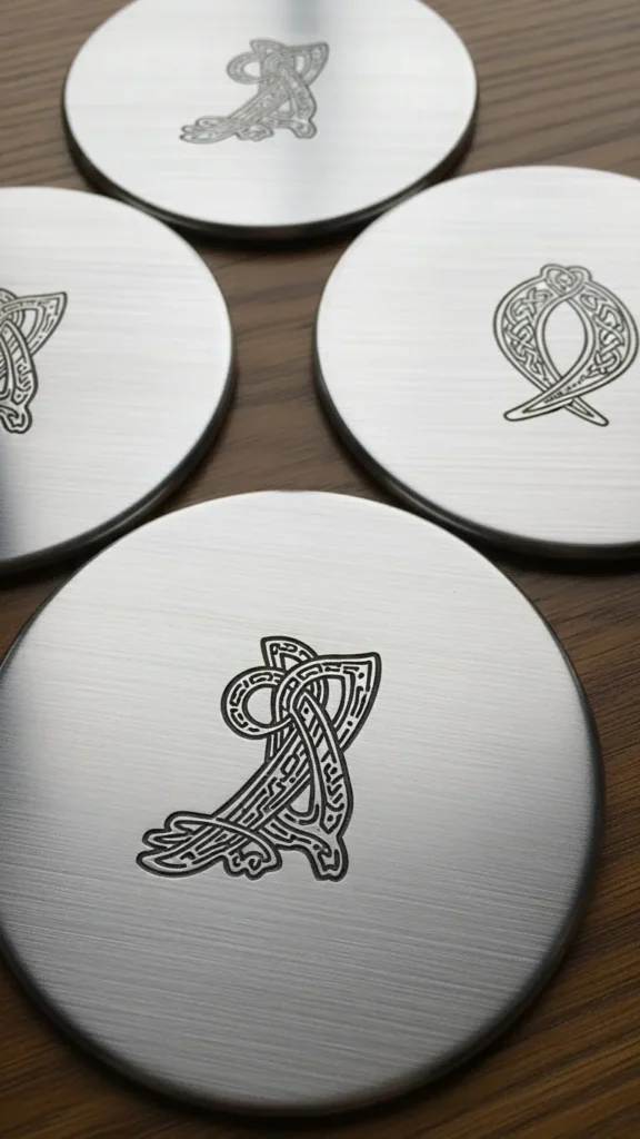 Hand-Stamped Metal Irish Coasters