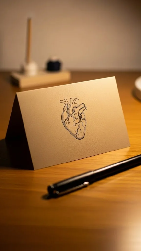 Handwritten Heart Fold Card
