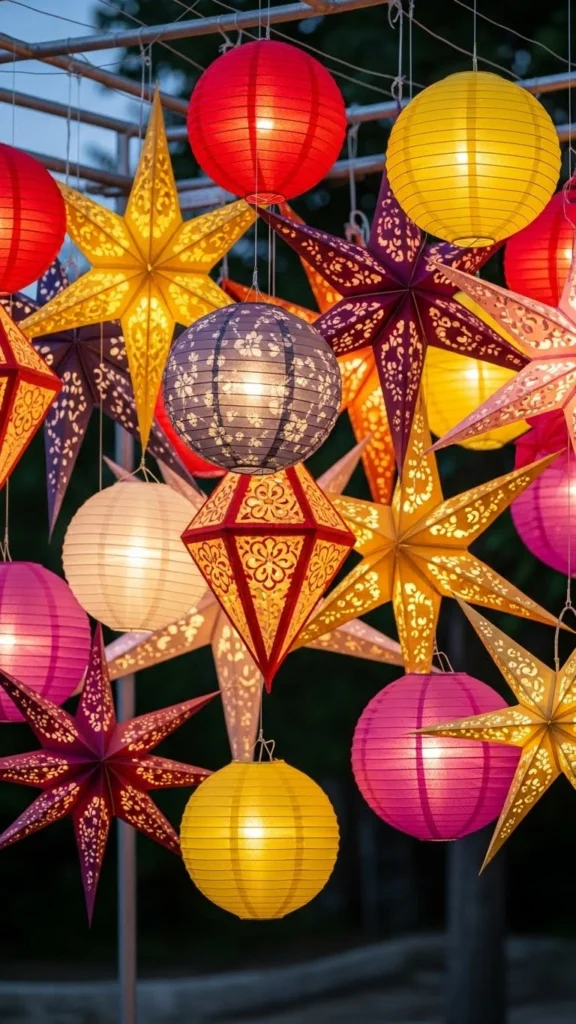 Hanging Lantern Cluster