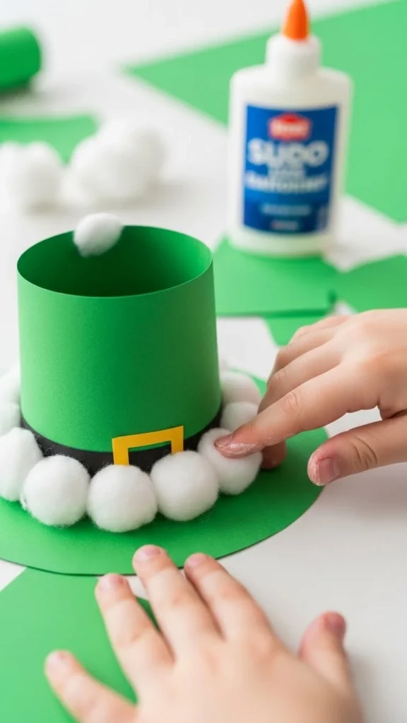 Hat with Cotton Cloud Trim