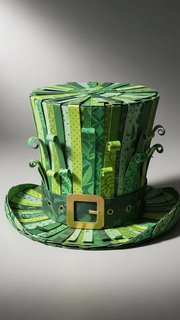 Hat with Patterned Paper Mix